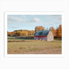 Red Barn Field Art Print