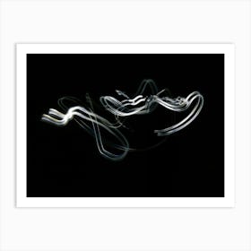 Glowing Abstract Curved Lines 2 Art Print