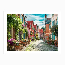 Street Scene In Quebec Art Print