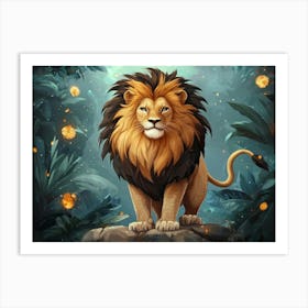 Fantasy Illustration of a Wild Animal Tiger 3 Art Print