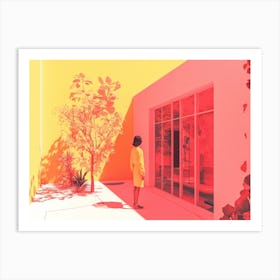 Woman In A Yellow Dress Art Print