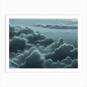 Clouds And Mountains Art Print