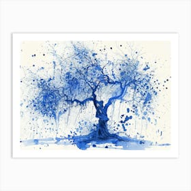 Blue Tree 2 Art Print
