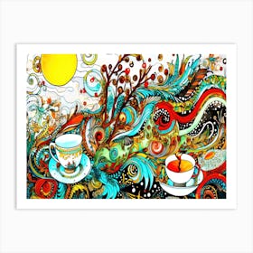 Coffee Connections - Coffeezilla Art Print