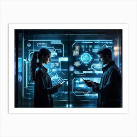 Futuristic Couple Art Print