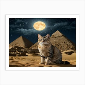 Cat In The Pyramids Art Print