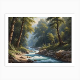 River In The Woods 3 Art Print