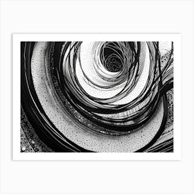 Abstract Black And White Painting 2 Art Print