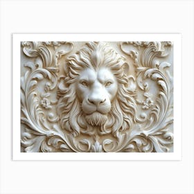 Lion Head 8 Art Print