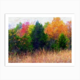 Autumn Trees Metal Print Art Print