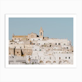 Ostuni, the white city | Cita Bianca | White Houses On The Hill | Travel Photography Art Print