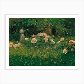 Roses In The Garden 1 Art Print