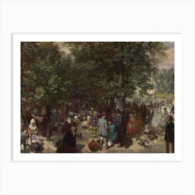 Afternoon In The Tuileries Gardens, Adolph Menzel Art Print
