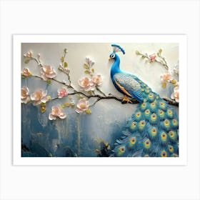 Peacock Painting Art Print