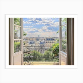 View From The Balcony Of Summer Paris 1 Art Print