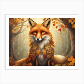 Autumn Mystical Fox 14 Art Print