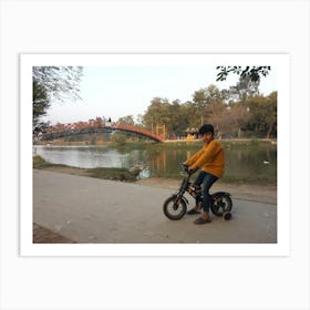 Boy On A Bike Art Print
