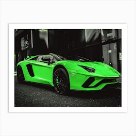 Green Sport Car Art Print