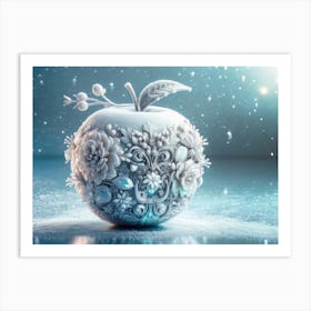 Luxury Crystal Apple in winter theme, elegance style Art Print