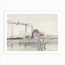 Factory On The Oise At Pontoise (1873), Camille Pissarro Art Print