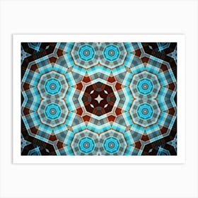 Abstract Pattern Of Blue Lines 1 Art Print