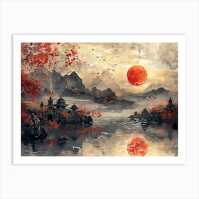 Asian Sunset Art Print