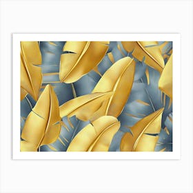 Gold Leaves 4 Art Print