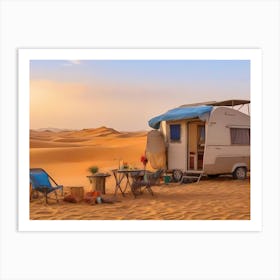 Rv In The Desert 1 Art Print