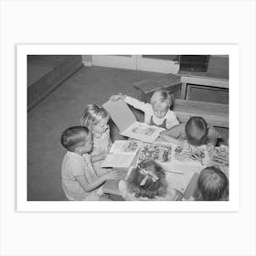 Children Looking At Picture Books At The Wpa (Work Projects Administration) Nursery School At The Casa Grande Art Print
