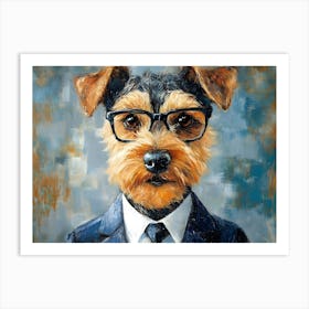 This Airedale Is All Business 4 Art Print