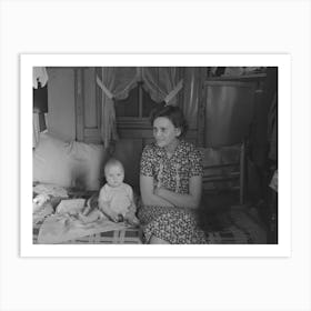 Untitled Photo, Possibly Related To Mrs, Charles Benning And Baby In Their Shack Home At Shantytown, Spencer, Iowa Art Print