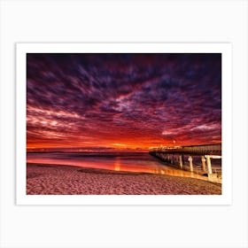 Sunrise over the Pier Art Print