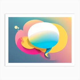 Abstract Speech Bubble VECTOR ART Art Print