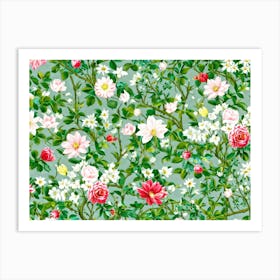 An Enchanting Illustration Of A Season Blooming In Spring Where The Botanical Garden Teems With Dec (5) Art Print