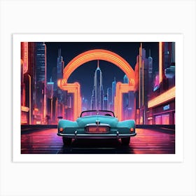 Neon City Paintings Art Print 1 Art Print