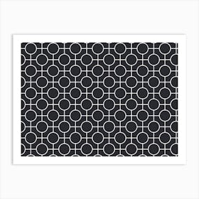 Geometric Pattern Design White Art Print