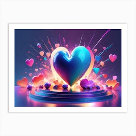 Colorful Heart Creative Art Print 20 Art Print