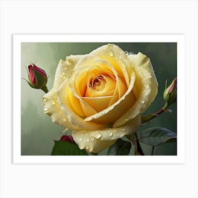 Yellow Rose Art Print