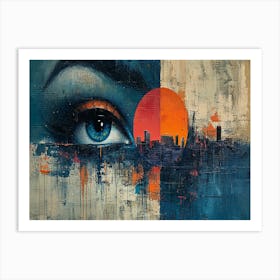 Colorful Chronicles: Abstract Narratives of History and Resilience. Eye Of The City Art Print