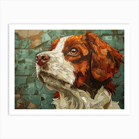 Brittany Spaniel Fine Art Portrait 1 Art Print