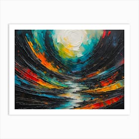 Abstract Painting Landscape Vibrant colors Art Print