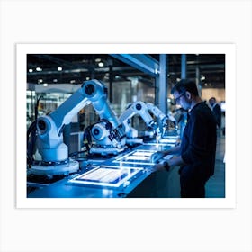 A Dynamic Compelling Exhibitor Of The Ai Driven Automation That Is Reshaping The Modern Industrial (3) Art Print