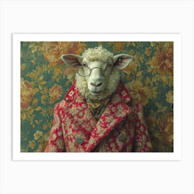 Absurd Bestiary: From Minimalism to Political Satire. Sheep In A Coat Art Print