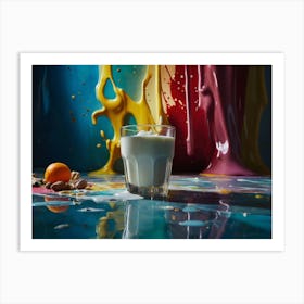 Milk And Oranges Art Print