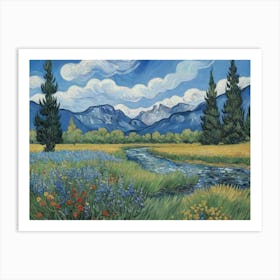 Majestic Peaks and Verdant Valleys Art Print