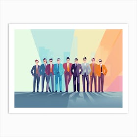 Businessmen In Suits 6 Art Print