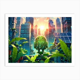 Android City Art Print