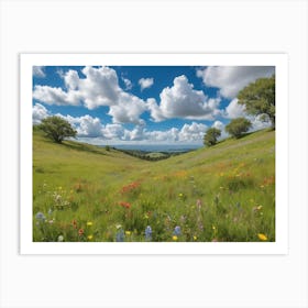 Wildflowers In The Meadow Paintings Art Print 1 Art Print