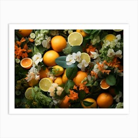 Flowers And Citrus 17 Art Print