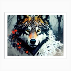 Wolf In The Woods 23 Art Print